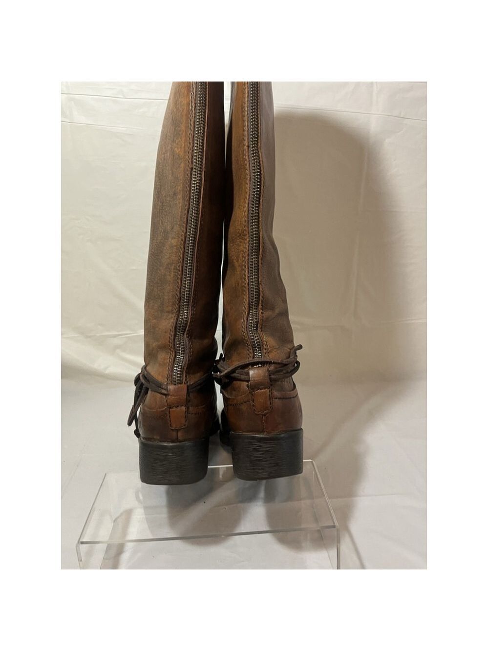 Born Shyra Tall Brown Leather Riding Boots Women Sz 8 - Picture 13 of 16
